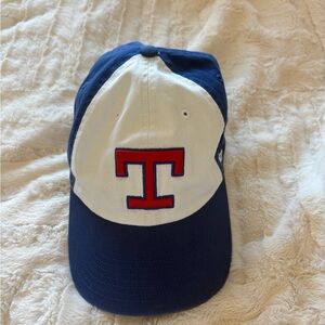 Two-Tone Baseball Cap with Red 'T' Patch